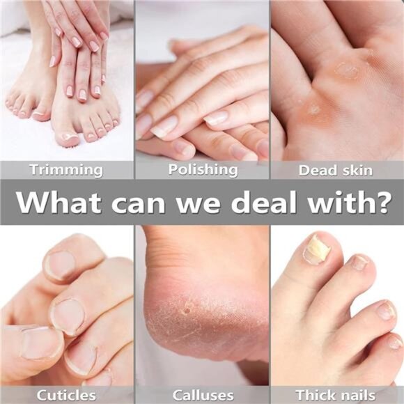 Professional Manicure Pedicure Set, Cordless Electric Nail File Kit,Rechargeable - Picture 3 of 7